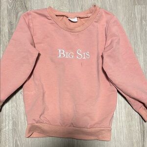 Pink 'Big Sis' Sweatshirt